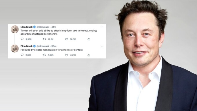 Twitter Owner Elon Musk Announces 'Creator Monetization for All Forms of Content'