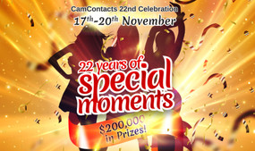 CamContacts Celebrates 22nd Anniversary With $200K Promo