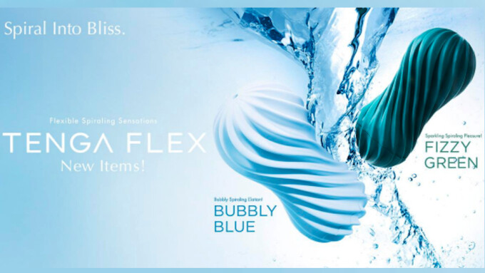 Tenga Adds 'Bubbly Blue,' Fizzy Green' to Flex Series