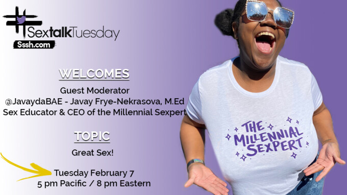 'Millennial Sexpert' Javay Frye-Nekrasova to Moderate '#SexTalkTuesday'