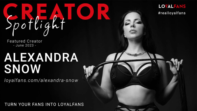 Alexandra Snow Named LoyalFans' 'Featured Creator' for June