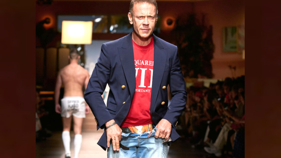 Rocco Siffredi Walks the Runway for DSquared2 at Milan Fashion Week Rocco Siffredi Walks the Runway for DSquared2 at Milan Fashion Week