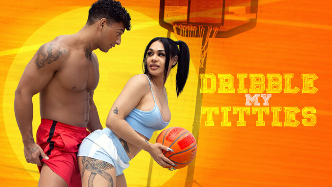 Eva Maxim Stars in 'Dribble My Titties' From TransAngels