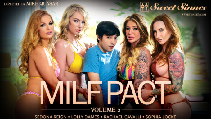Rachael Cavalli, Lolly Dames Star in 'MILF Pact 5' From Sweet Sinner