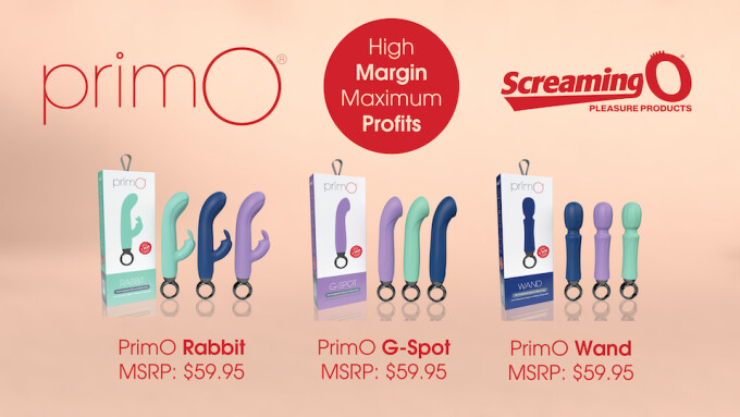 Screaming O Restocks 'PrimO' Line of Rechargeable Vibes