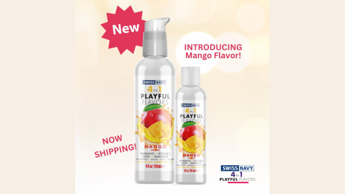 Swiss Navy Adds Mango Flavor to '4 in 1 Playful Flavors' Lube Line