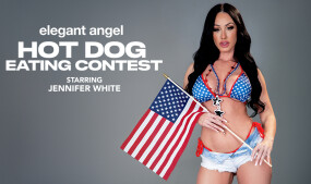 Jennifer White Stars in 'Hot Dog Eating Contest' From Elegant Angel