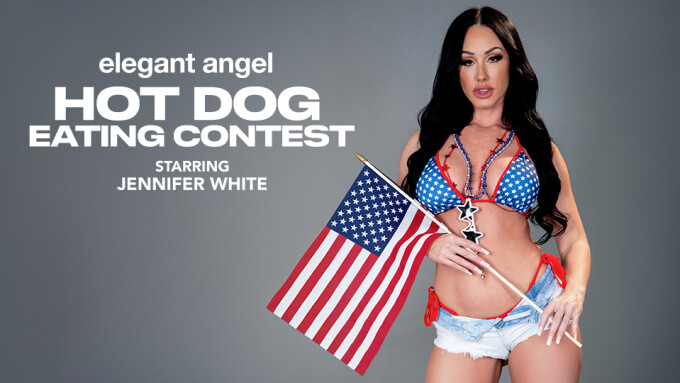 Jennifer White Stars in 'Hot Dog Eating Contest' From Elegant Angel