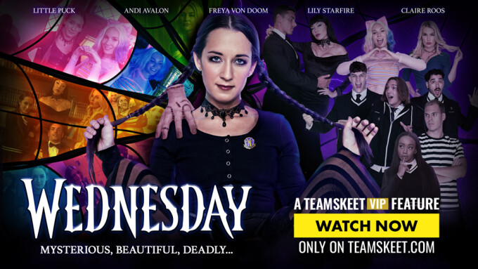 TeamSkeet Premieres New Halloween Feature 'Wednesday' for VIP Members