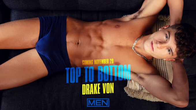 Men.com to Debut Drake Von's 1st Bottoming Scene