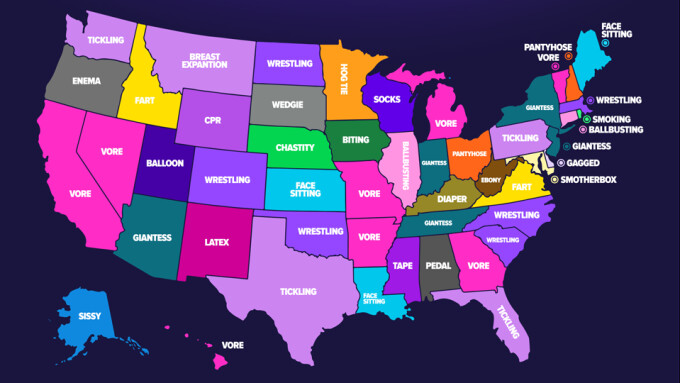 Clips4Sale Releases '2025 US Fetish Map'