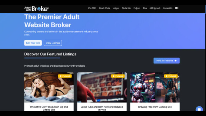 Adult Site Broker Relaunches Site