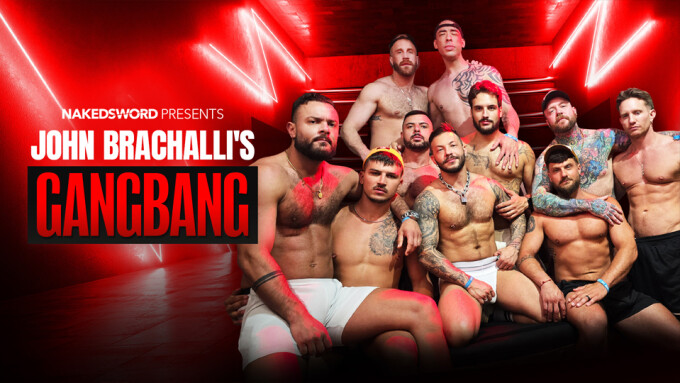John Brachalli Stars in New Gangbang Release From NakedSword