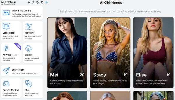 Autoblow Introduces AI Companions With Device Interface
