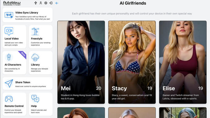 Autoblow Introduces AI Companions With Device Interface