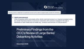 FSC: Federal Report Confirms Unfair Banking Discrimination Against Adult Industry