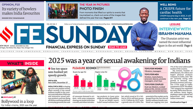 Besharam's Raj Armani Featured on Front Page of Financial Express