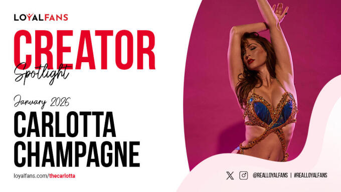 Carlotta Champagne is LoyalFans' 'Featured Creator' for January