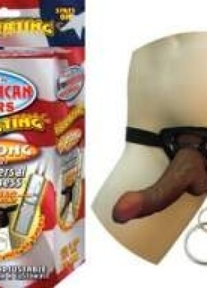 Afro American Whoppers Vibrating 8” Dong With Universal Harness