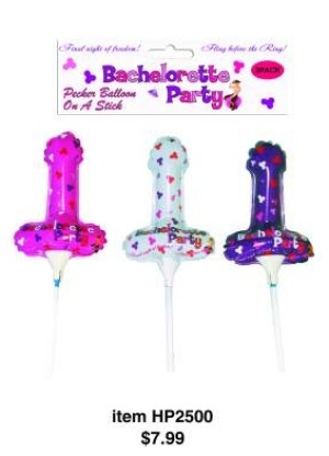 Bachelorette Balloons on a stick