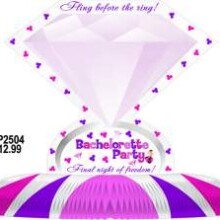 Bachelorette Diamond Shaped Table Centerpiece