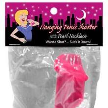 Hanging Penis Shooter with Pearl Necklace
