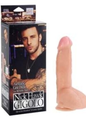 Nick Hawk GIGOLO Genuine Cast Dildo with Movable Balls