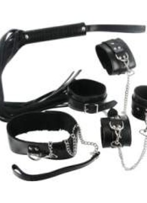 Strict Leather Black Bondage Set