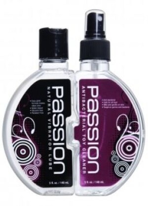 Passion Vibrator Cleaner and Lube Combo - 10 oz.