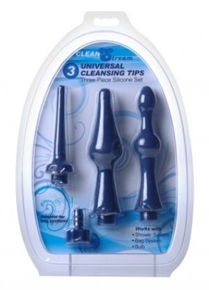 CleanStream - Universal 3 Piece Silicone Enema Attachment Set