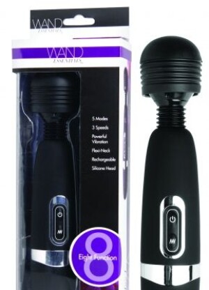Wand Essentials Shadow 8 Function Rechargeable Wand Massager