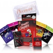  Naughty Couples Sexual First Aid Kit W/ Bealube, Pleasure Wipe & Condom