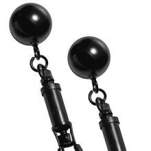 Master Series - Black Bomber Nipple Clamps with Ball Weights