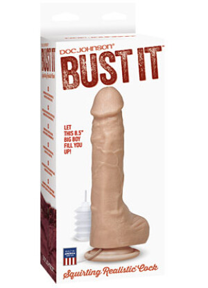 Bust It – Squirting Realistic Cock - White