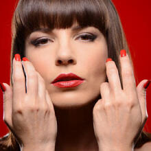 Crimson Tied - Cuffed  Embossed Wrist Cuffs