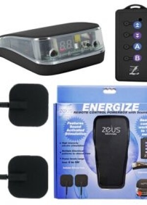 ZEUS Energize Remote Control Estim Power Box with Sound Control
