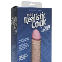 The Realistic Cock UR3 (Without Balls) 8” – White