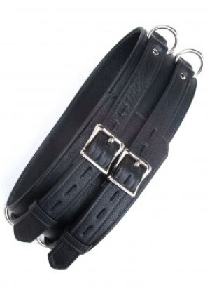 Black Premium Garment Leather Waist Cuff 