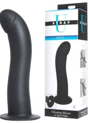 StrapU Onyx Vibrating Silicone G-Spot Dildo