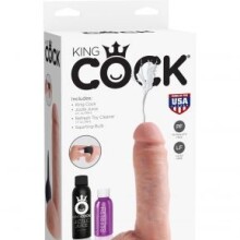 King Cock 8" Squirting Cock w/ Balls