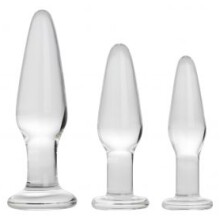 Prisms Dosha 3 Piece Glass Anal Plug Set