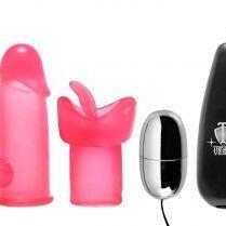 Trinity Vibes Luv Flicker Plus Vibrating Bullet with Attachments