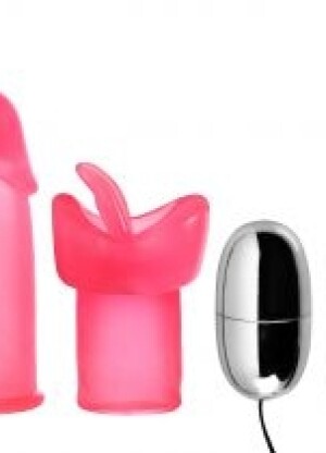 Trinity Vibes Luv Flicker Plus Vibrating Bullet with Attachments