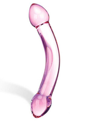 Glas Double Trouble Purple Dildo