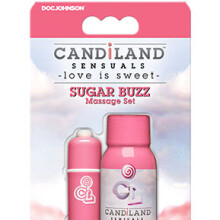 CANDiLAND SENSUALS - Sugar Buzz Massage Set - Strawberry Bon Bon