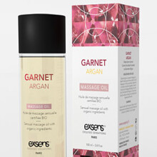 EXSENS of Paris Organic Massage Oil - Argan w/Garnet Crystals