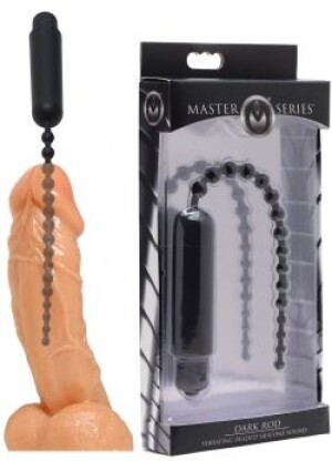 Master Series Dark Rod Vibrating Beaded Silicone Sound