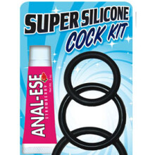 Pro Sensual Silicone Cock Ring 3 Pack Blue