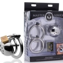 Master Series Solitary Plus Extreme Confinement Cage with Cum-Thru Plug