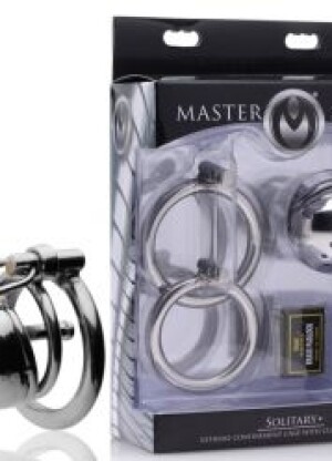Master Series Solitary Plus Extreme Confinement Cage with Cum-Thru Plug